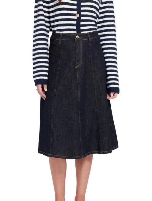 skirt ELLE Collection Women's Denim Midi Skirt Nordstrom $94
