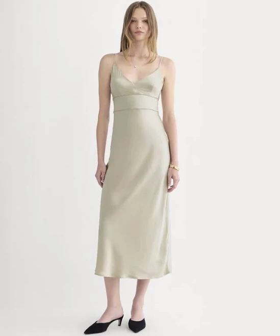 dress Everlane Bias Cut Silk Charmeuse Slip Dress Everlane $62