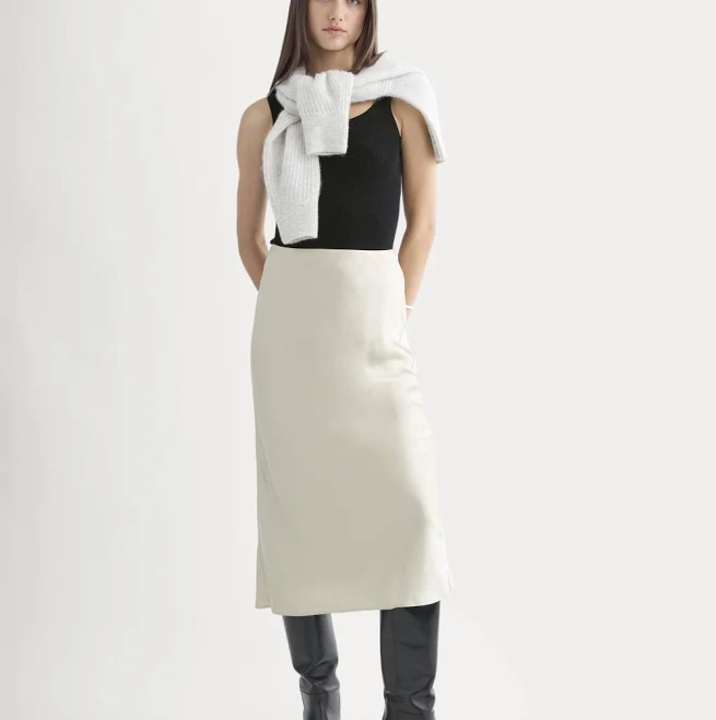 skirt Everlane Silk Charmeuse Slip Skirt Everlane $101