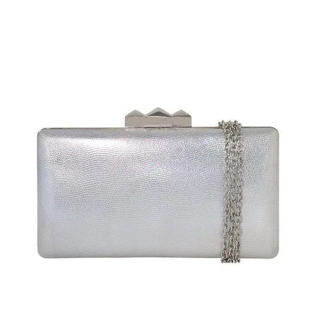 bag Fabianny Women's Metallic Hard Case Box Clutch Walmart - Fabianny $44.95