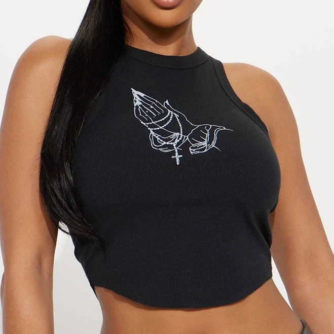 top Fashion Nova Sleeveless Ribbed Cropped Tank Top Fashion Nova $6.98