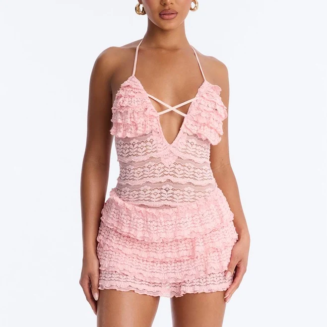 romper Fashion Nova Women's Blissful Moments Lace Romper Fashion Nova $22.99