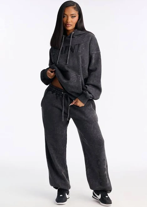 matching set Fashion Nova Women's Saint Washed Fleece Hoodie Jogger Set Fashion Nova $34.99