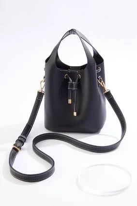 bag Faux Leather Cinched Bucket Crossbody Cato Fashions $29.99