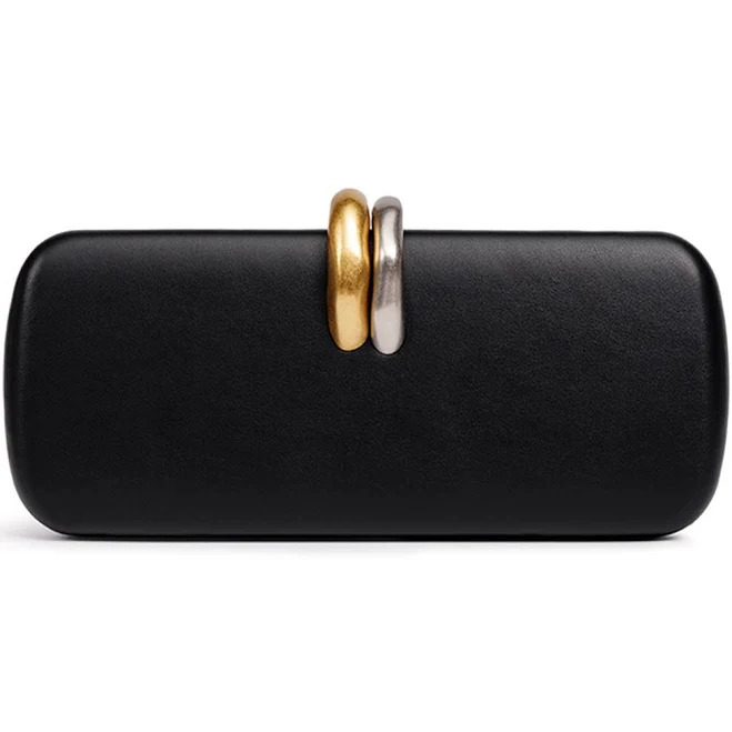 bag Faux Leather Clutch with Metal Clasp Chicwish $39.9