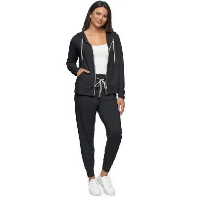 matching set Felina Women's Lightweight Zip Hoodie and Jogger Set Target $58