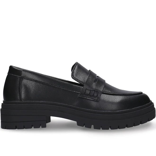 loafers Fiore Black Vegan Loafer Chunky Sole Urbankissed $147.92