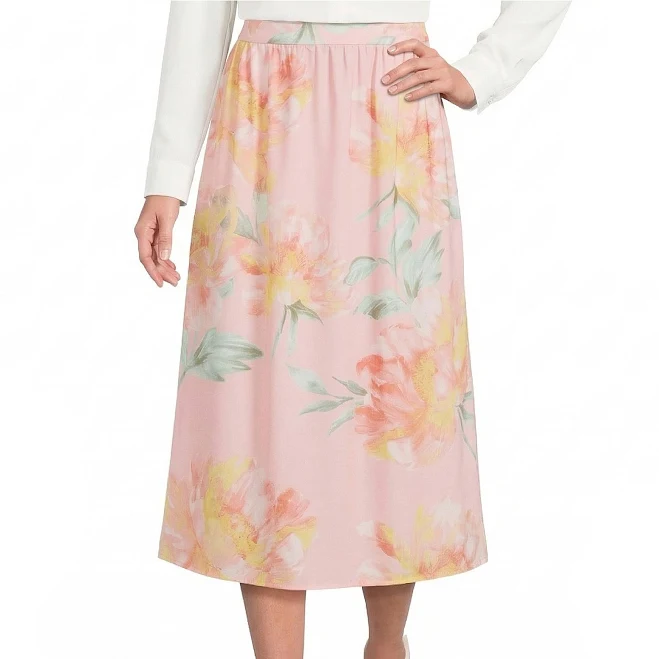skirt Floral Print Midi Skirt with Side Pockets Dillard's $69