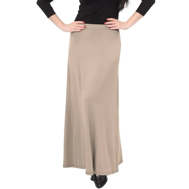 skirt Flowing A-Line Maxi Skirt with Stretch Comfort Waistband Kosher Casual $44.9