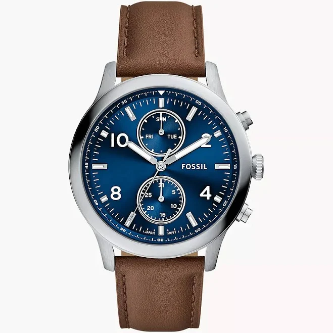 accessory Fossil Men's Bennett Multifunction Leather Watch Fossil $90