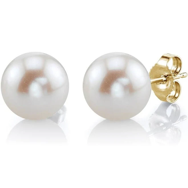 accessory Freshwater Round Pearl Stud Earrings The Pearl Source $184