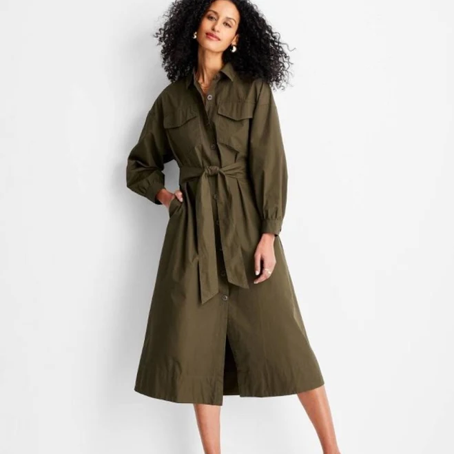 dress Future Collective Women's Belted Maxi Shirtdress Poshmark $50