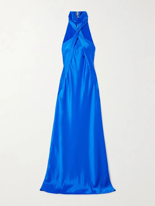 dress Galvan Portico Satin Halterneck Gown NET-A-PORTER $638