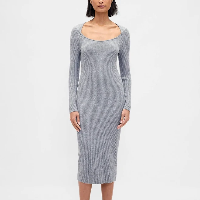 dress Gap Women's Cashsoft Rib Midi Sweater Dress Gap $44.99
