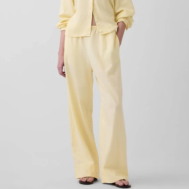 matching set Gap Women's Linen-Blend Wide-Leg Pants Gap $79.95