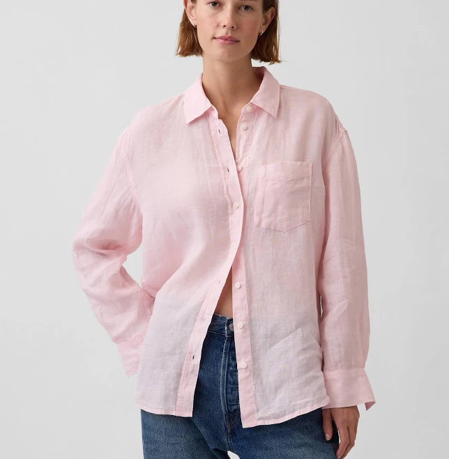 oversized shirt Gap Women's Oversized Linen Shirt Gap $79.95