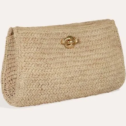 bag Gas Bijoux Uptown Raffia Clutch Gas Bijoux $145
