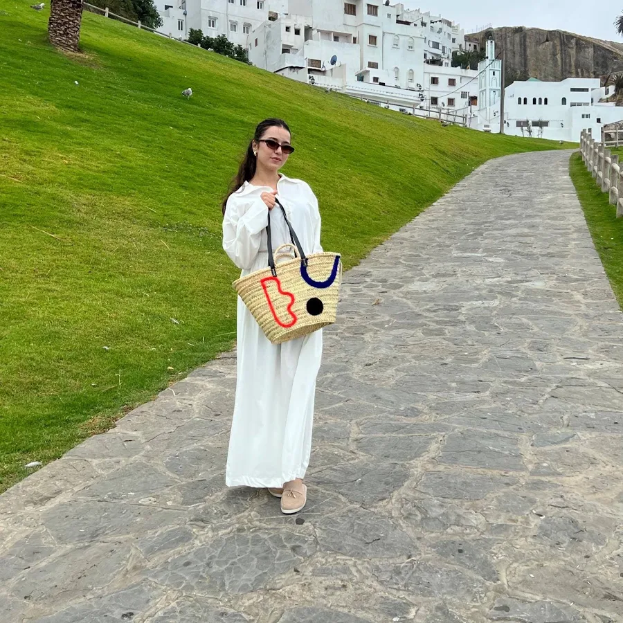 bag Genuine Leather Straw Tote Etsy - Seller $74