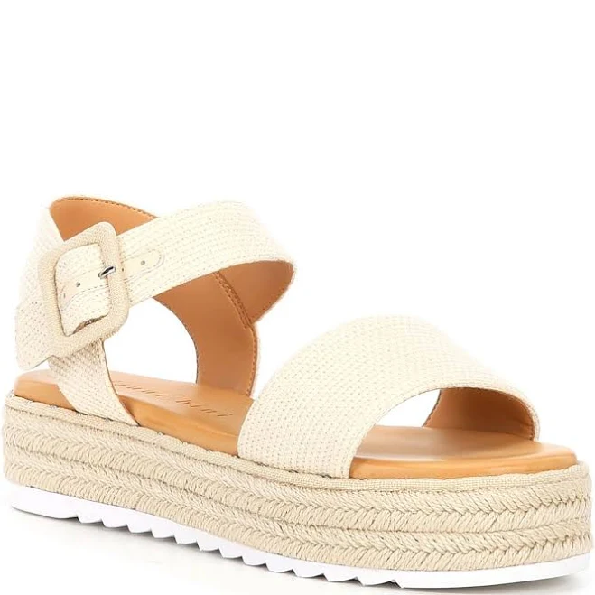 shoes Gianni Bini Women's Keegan Raffia Espadrille Platform Sandals Dillard's $79.99