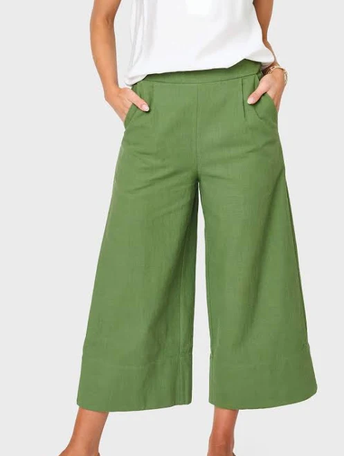 pants Gibsonlook Crop Wide Leg Linen Blend Pants Gibsonlook $85