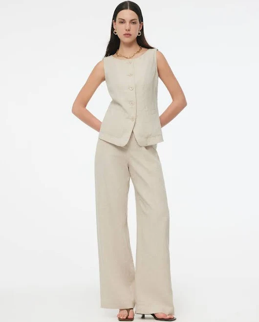 matching set GOELIA Linen Vest and Pants Two-Piece Set Goelia $159