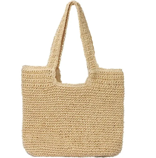 bag Goldtimo Women's Woven Straw Beach Bag eBay - aton-sales $30.05