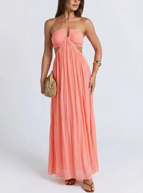 dress Halter Maxi Dress Lithologie Co. $88