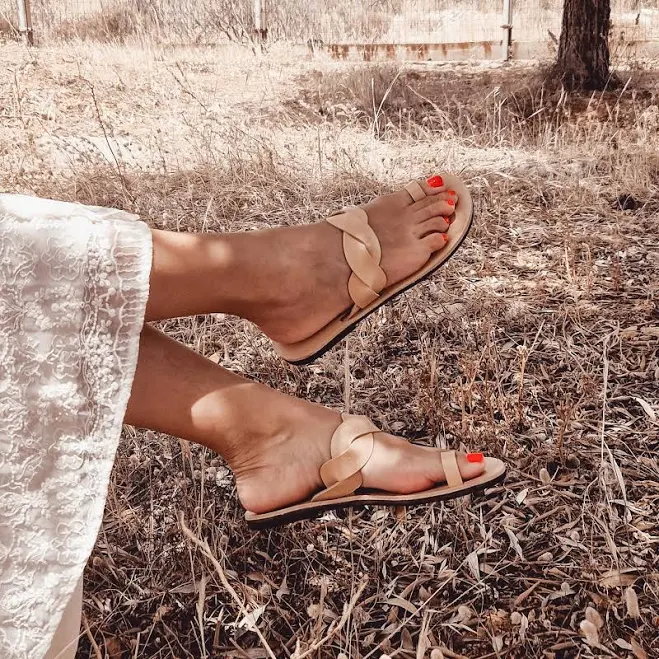 shoes Handmade Leather Braided Sandals Etsy - GrecianLeatherGoods $88.41