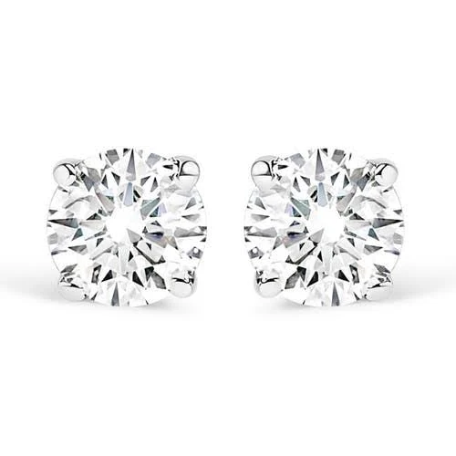 accessory Haus of Brilliance Silver Silver Round Lab Grown Diamond Solitaire Stud Earrings Nordstrom $141