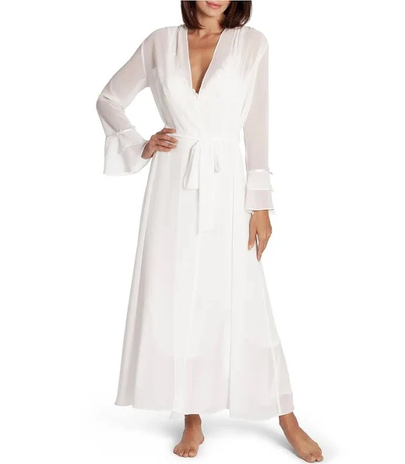 cover-up In Bloom by Jonquil Sheer Chiffon Long Wrap Robe Womens Dillard's $78