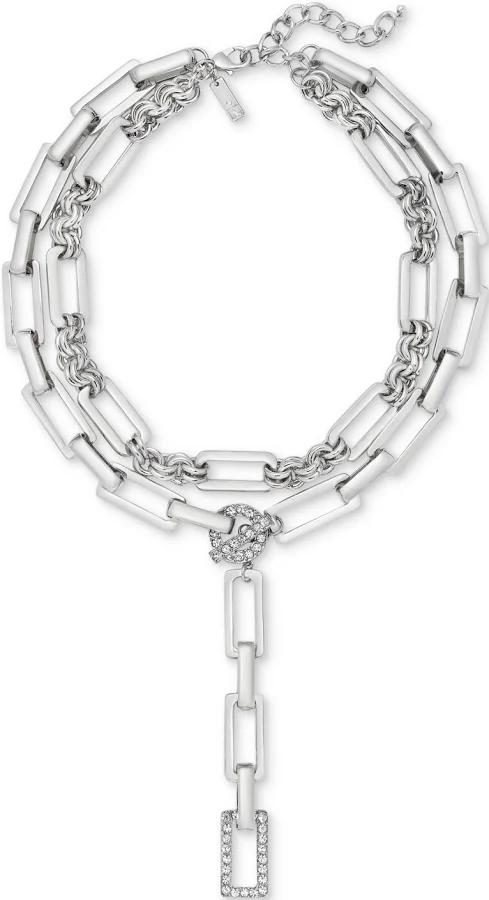 accessory INC International Concepts PavΓ© Link Layered Lariat Necklace Macy's $26.77