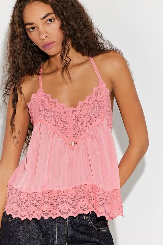 top Intimately Fiona Satin Cami Free People $48