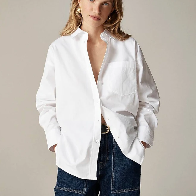 oversized shirt J.Crew Women's Γtienne Oversized Oxford Shirt J.Crew $89.5