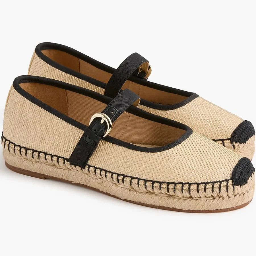 shoes J.Crew Women's Woven Metallic Espadrille Mary Janes J.Crew Factory $62.5