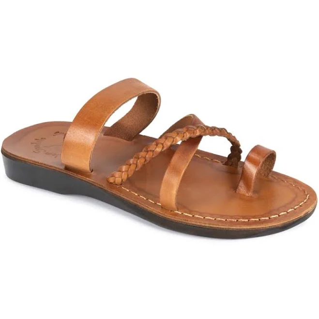 shoes Jerusalem Sandals Women's Sophia Braided Leather Sandals Jerusalem Sandals $77.95
