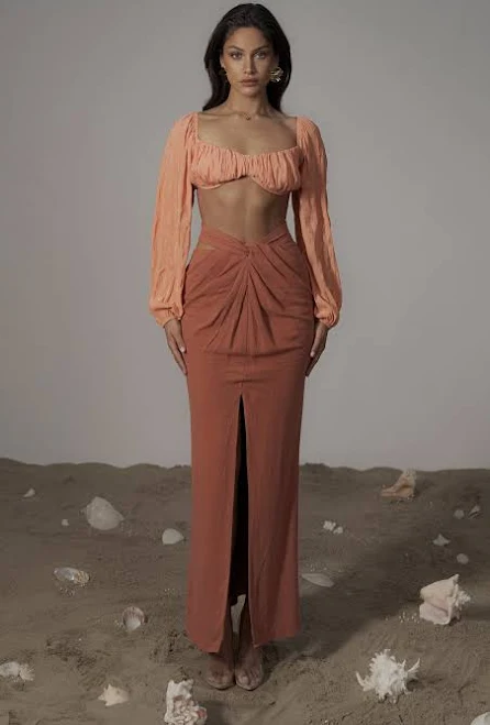 pants JLUXLABEL Terra Cotta Dreamland Linen Skirt jluxlabel.com $35