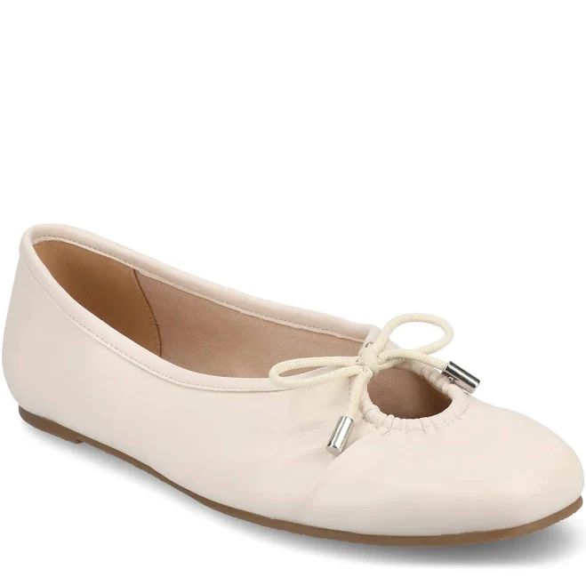 shoes Journee Collection Wide Width Callee Ballet Flat | Women's | Cream | Size 8 | Flats DSW $39.99