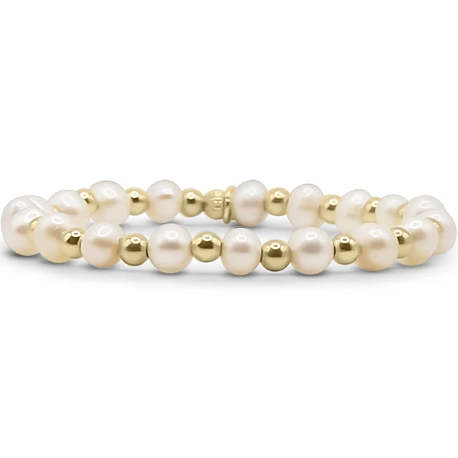 accessory Julia Freshwater Pearl Beaded Stretch Bracelet Bowood Lane $58