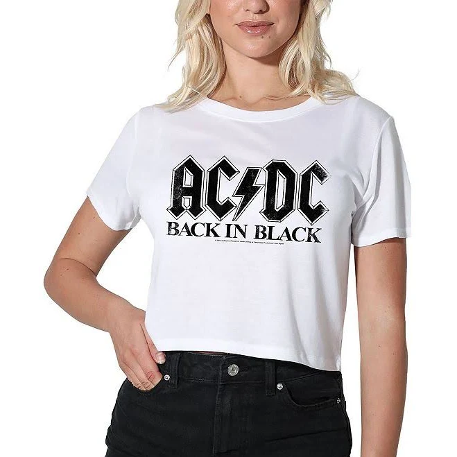 top Juniors' AC/DC Back Graphic Crop Tee Kohl's $19.99