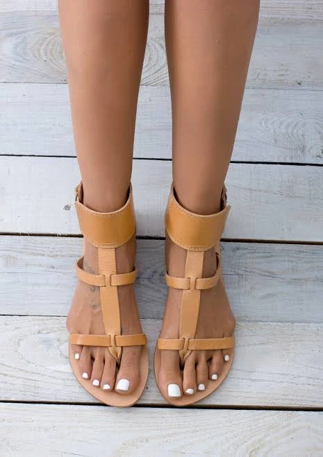 shoes Kasos Women's Natural Leather Gladiator Sandals Etsy - GreekLeatherLab $60.11
