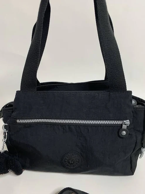 bag Kipling Black Crinkle Nylon Fanny Pack Crossbody Waist Belt Bag Large eBay $38