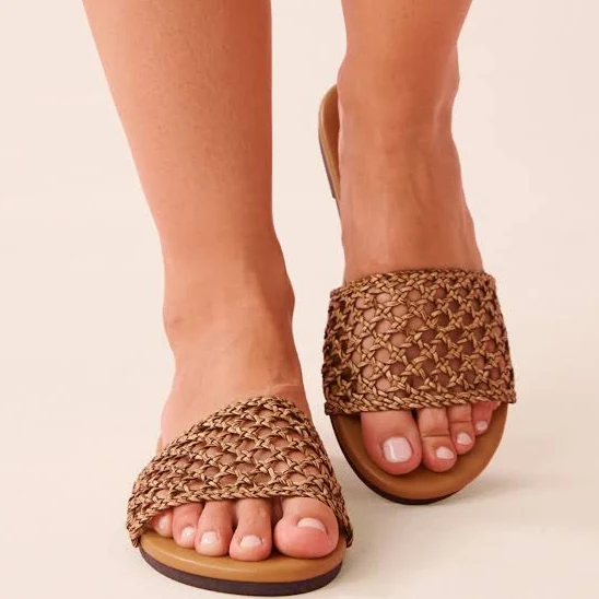 shoes La Vie en Rose Woven Strap Beach Sandal La Vie en Rose $15.99