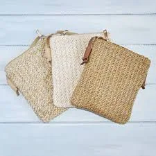 bag Ladies Soft Natural Straw Weave Effect Cross Body Bag with Vegan Leather Strap - 3 Colours Available Etsy $21.03