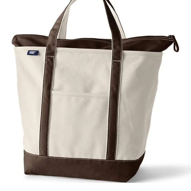 bag Lands' End Large 5 Pocket Zip Top Canvas Tote Bag Lands' End $59.95