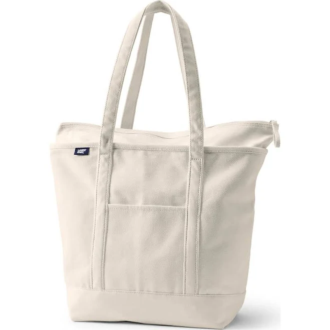 bag Lands' End Large 5 Pocket Zip Top Long Handle Canvas Tote Bag Nordstrom $47.96