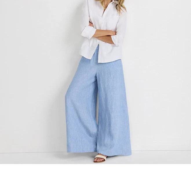 pants Lands' End Women's Linen High Rise Palazzo Pants Lands' End $52.47