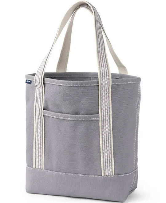 bag Lands' End Women's Medium 5 Pocket Open Top Canvas Tote Bag Macy's $35.96