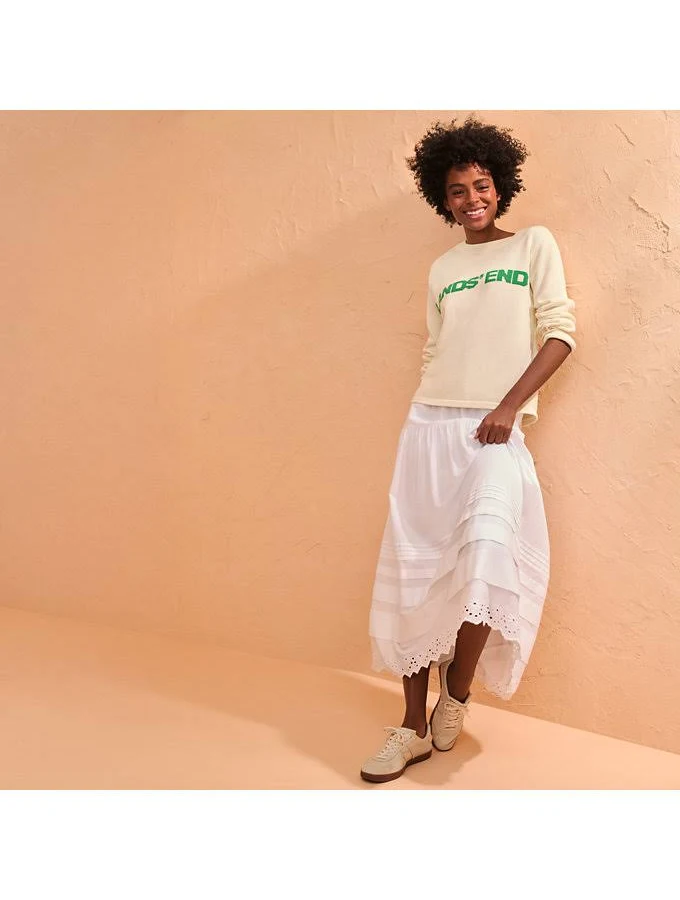 maxi skirt Lands' End Women's Voile Tiered Eyelet Maxi Skirt Lands' End $59.97