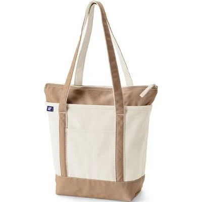 bag Lands' End Zip Top Long Handle Canvas Tote Bag Target $39.96