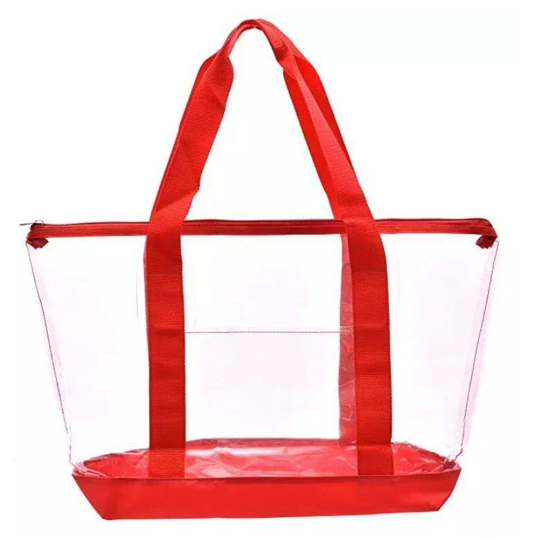 bag Large Clear Tote Bag with Zipper Closure Clear Handbags and More $12.97